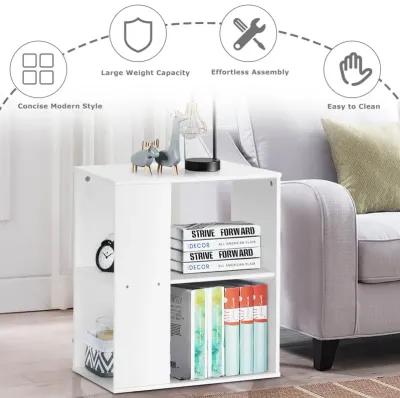 3-Tier Side End Table with Storage Shelves