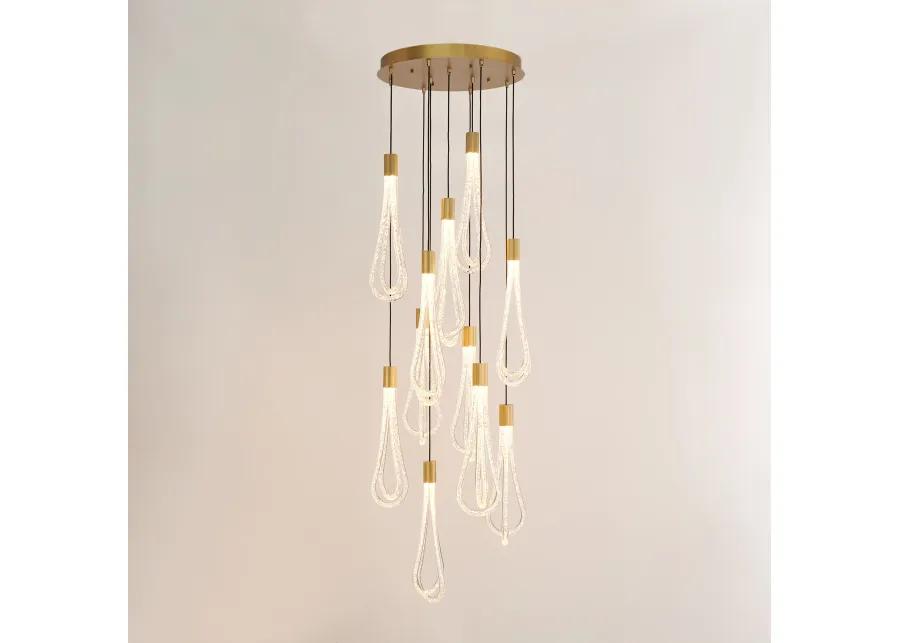 Round Layered Raindrop Chandelier