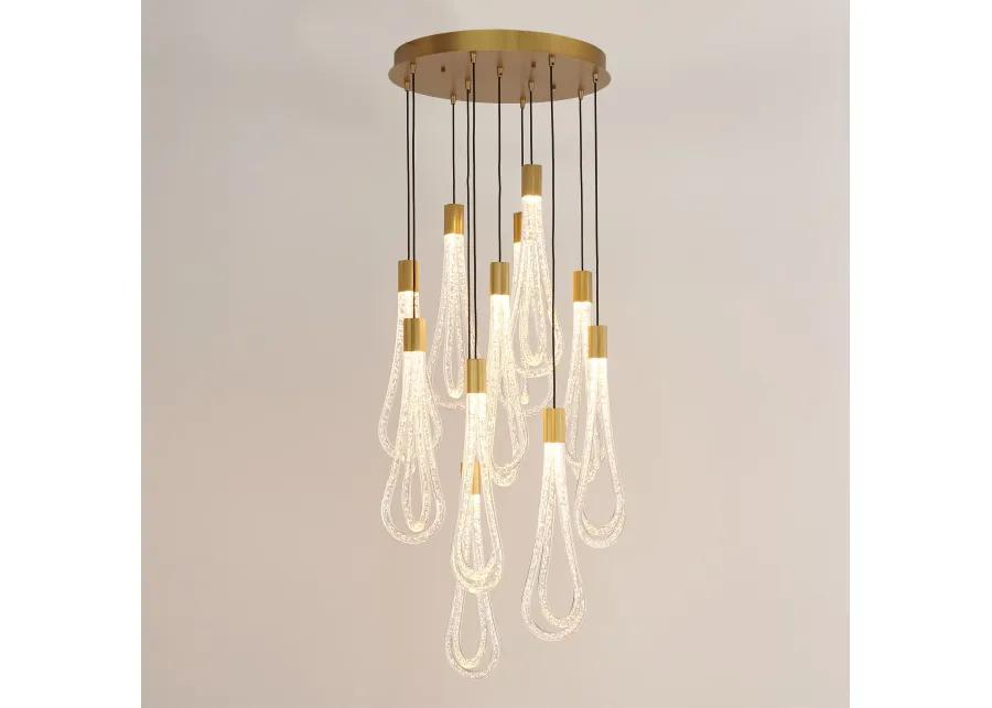 Round Layered Raindrop Chandelier