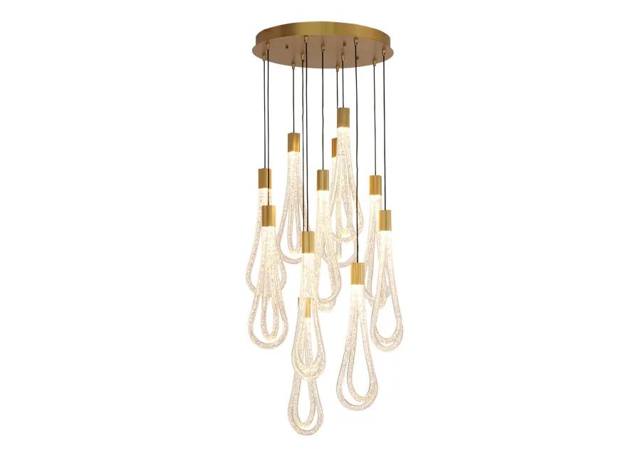 Round Layered Raindrop Chandelier