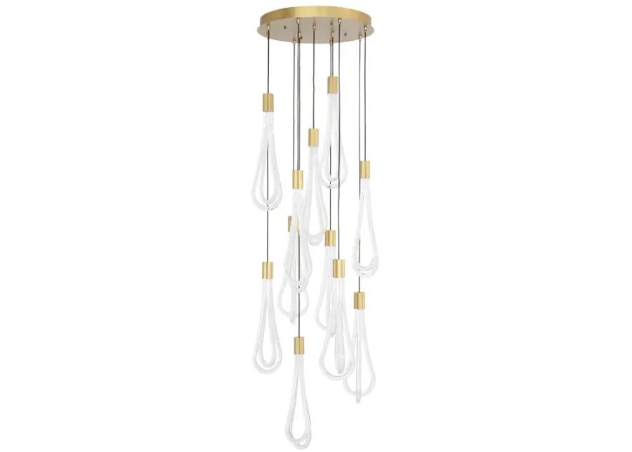 Round Layered Raindrop Chandelier