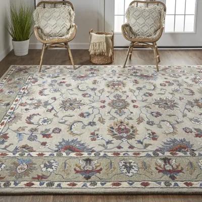 Rylan 8642F Ivory/Taupe/Blue 8' x 10' Rug