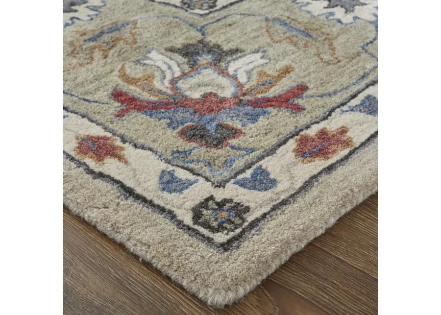 Rylan 8642F Ivory/Taupe/Blue 8' x 10' Rug