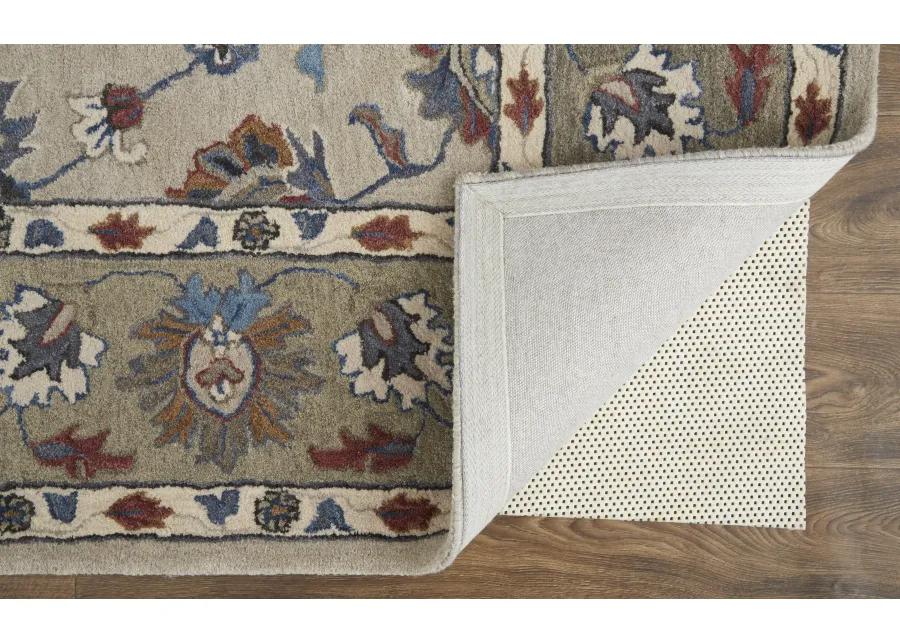 Rylan 8642F Ivory/Taupe/Blue 8' x 10' Rug