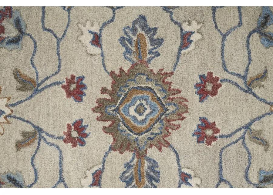 Rylan 8642F Ivory/Taupe/Blue 8' x 10' Rug