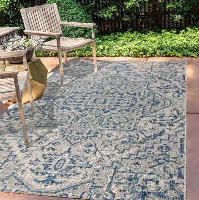 Estrella Bohemian Medallion Textured Weave Indoor/Outdoor Area Rug