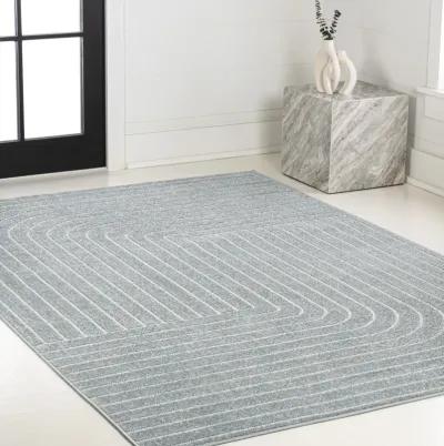 Odense High-Low Minimalist Angle Geometric Beige/Cream 4 ft. x 6 ft. Indoor/Outdoor Area Rug