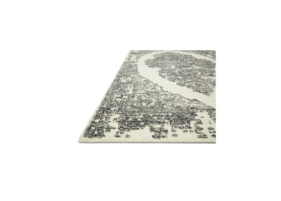 Annie ANN02 White/Black 5' x 7'6" Rug