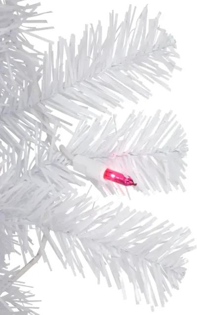 6.5' Pre-Lit Woodbury White Pine Pencil Artificial Christmas Tree  Pink Lights