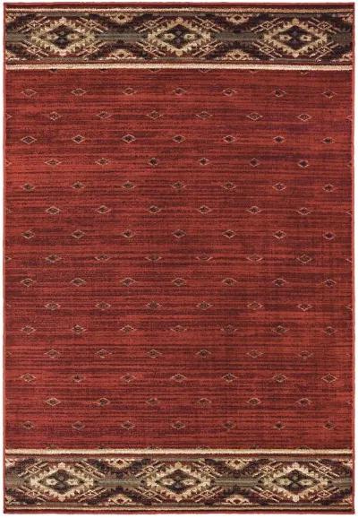 Woodlands 6'7" x 9'2" Red Rug