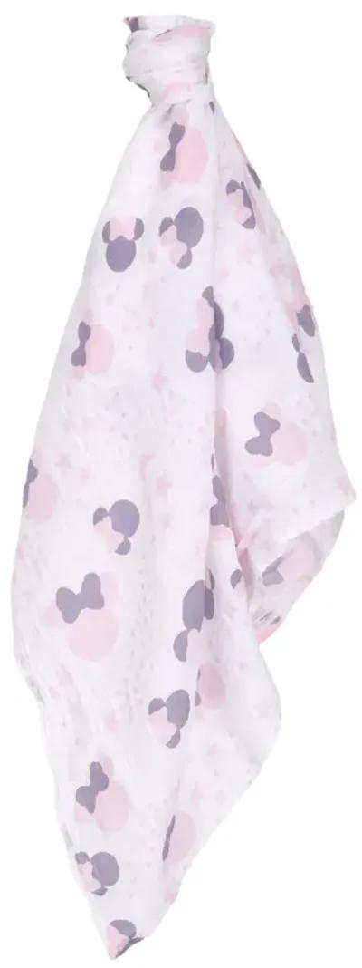 Lambs & Ivy Disney Baby Minnie Mouse Muslin Swaddle Blanket & Plush Gift Set