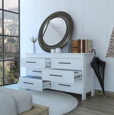 6 Drawer Double Dresser Wezz, Bedroom, White