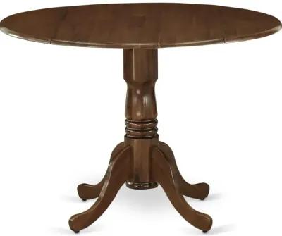 5 Piece Dinette Set Consists of a Round Kitchen Table with Dropleaf