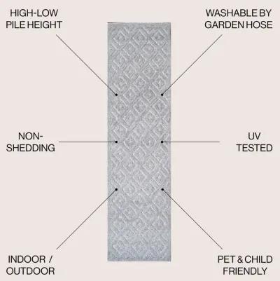 Portmany Neutral Diamond Trellis Indoor/Outdoor Area Rug