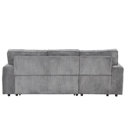 Merax Upholstery Sleeper Sectional Sofa with Storage