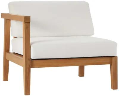 Modway - Bayport Outdoor Patio Teak Wood 2-Seater Loveseat Natural White