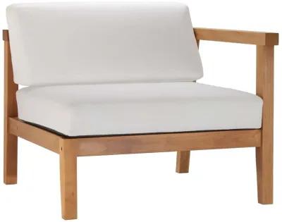 Modway - Bayport Outdoor Patio Teak Wood 2-Seater Loveseat Natural White