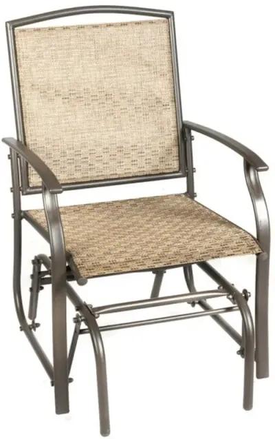 Hivvago Steel Frame Garden Swing Single Glider Chair Rocking Seating