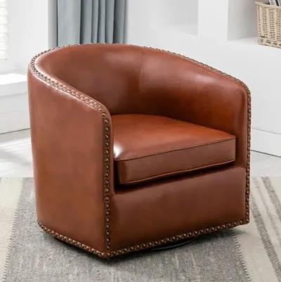 Comfort Pointe Tyler Swivel Arm Chair - Caramel