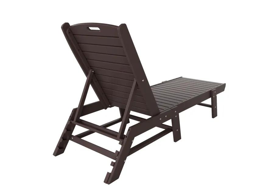 Reclining Outdoor Patio Adjustable Chaise Lounge Chair