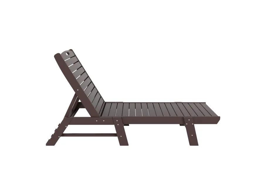 Reclining Outdoor Patio Adjustable Chaise Lounge Chair