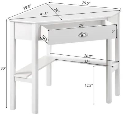 Corner Wooden Piece Laptop Computer Desk