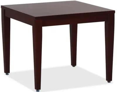 Lorell Solid Wood Corner Table - Square Top - Four Leg Base - 4 Legs - 23.60" Table Top Length x 23.60" Table Top Width - 20" Height x 23.63" Width x 23.63" Depth - Assembly Required - 1 Each