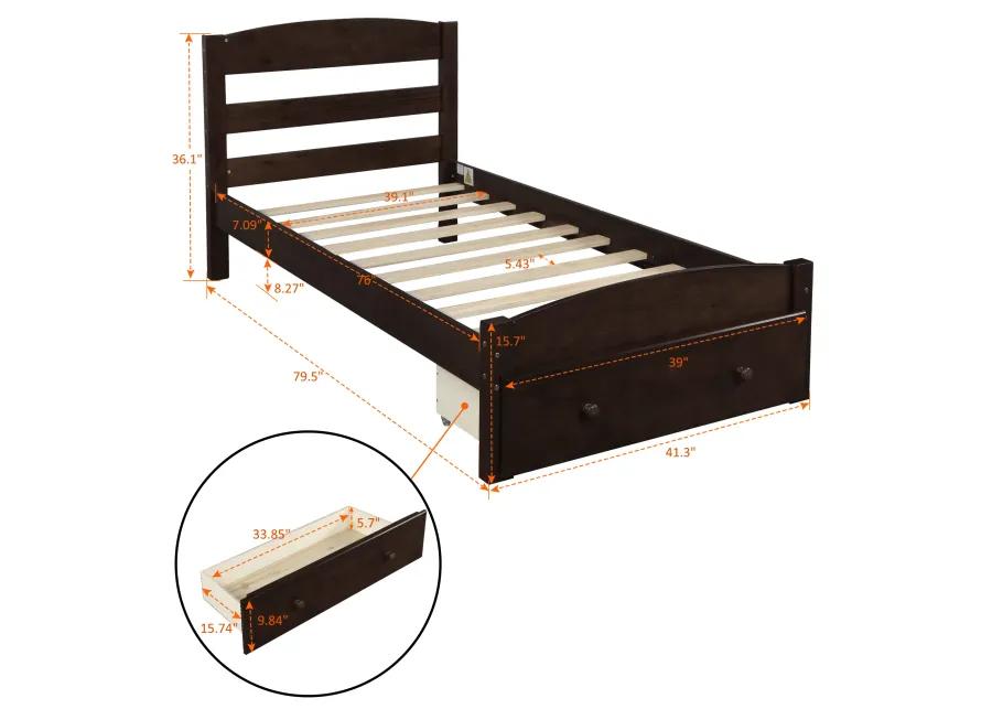 Merax Platform Twin Bed Frame