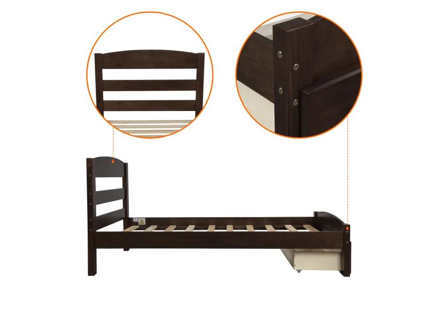 Merax Platform Twin Bed Frame