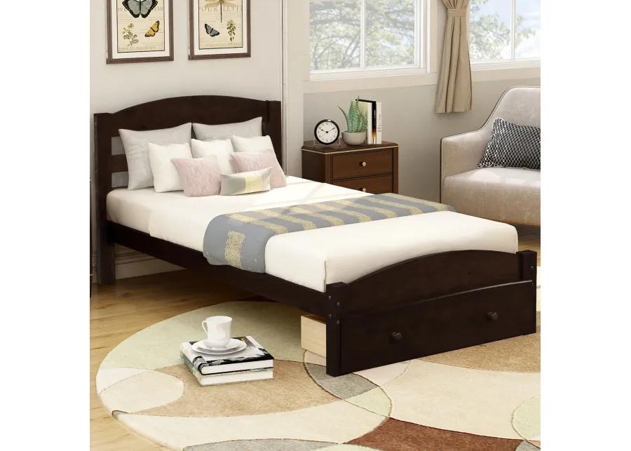 Merax Platform Twin Bed Frame