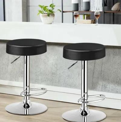 1 PC Round Bar Stool Adjustable Swivel Pub Chair