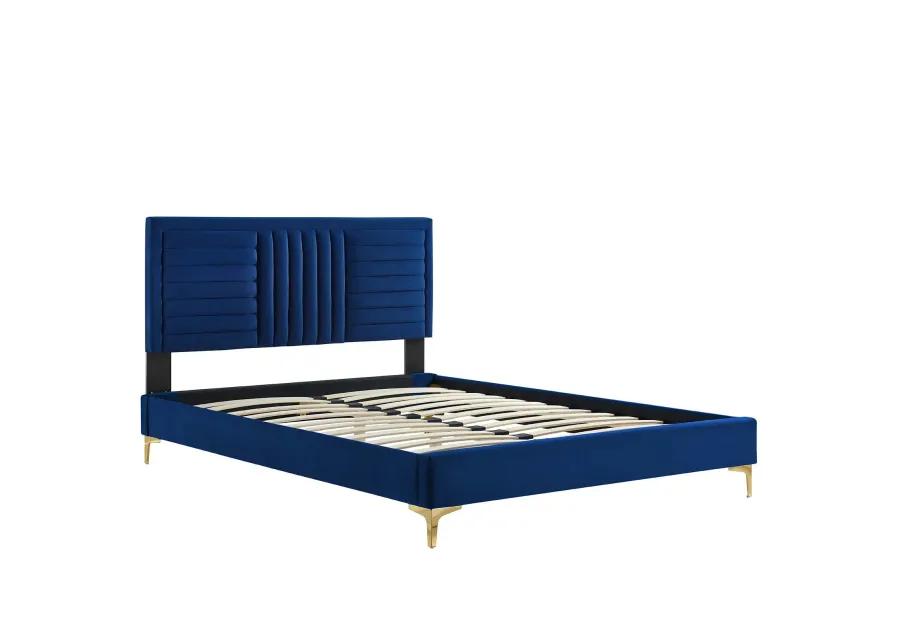 Modway - Sofia Channel Tufted Performance Velvet King Platform Bed