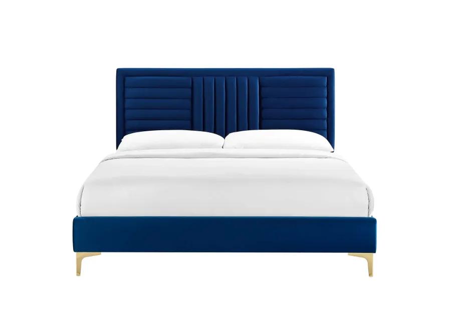 Modway - Sofia Channel Tufted Performance Velvet King Platform Bed