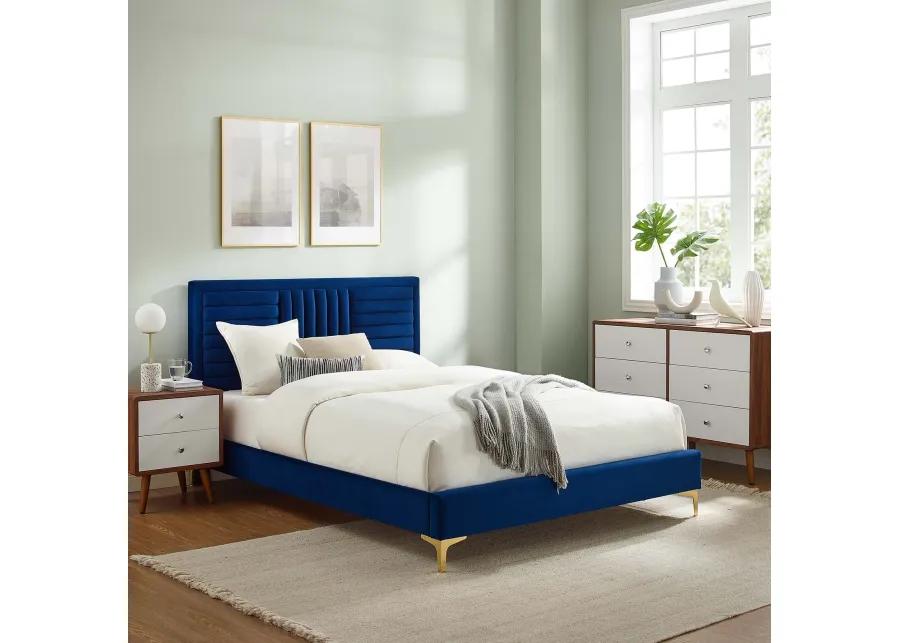 Modway - Sofia Channel Tufted Performance Velvet King Platform Bed