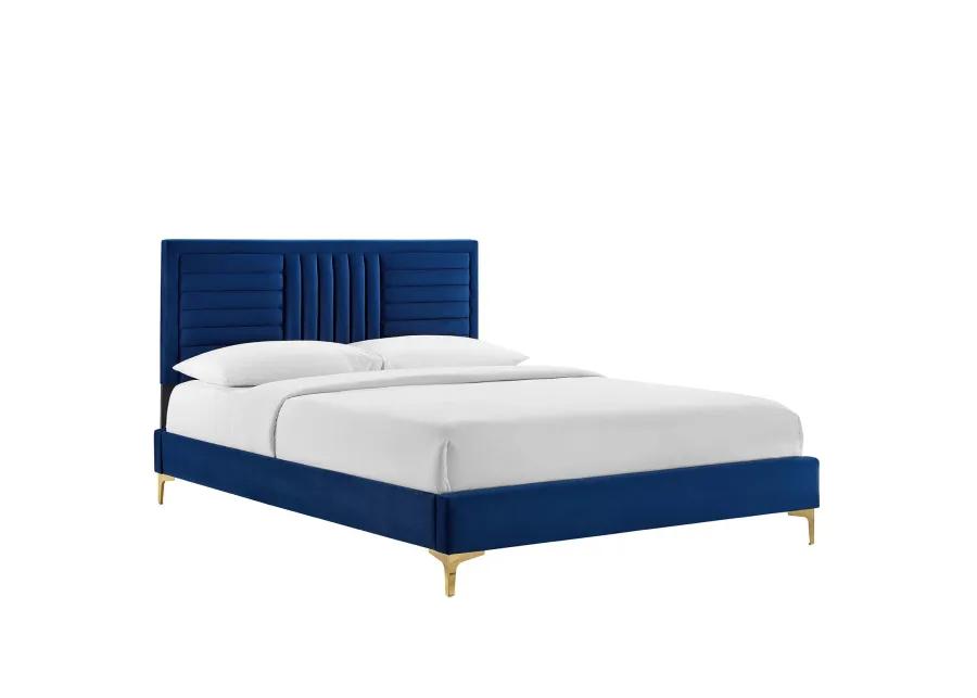 Modway - Sofia Channel Tufted Performance Velvet King Platform Bed