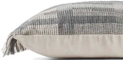 Birdie PAL0017 Silver/Ivory 18''x18'' Down Pillow by Amber Lewis x Loloi