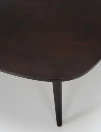 Handmade Eco-Friendly Modern Wood Black Drop Shaped Coffee Table 3'6" From BBH Homes