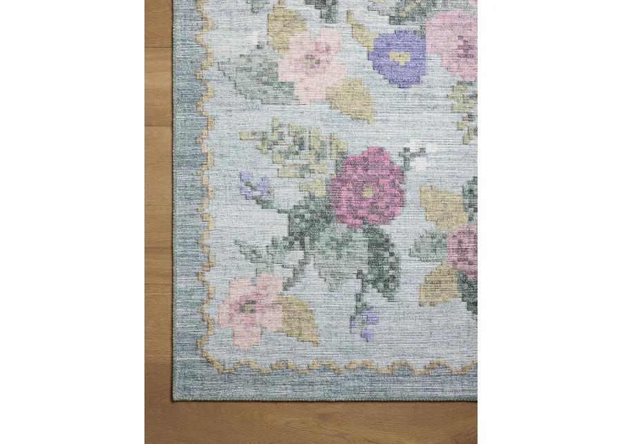 Rosa RSA-02 Sky 3''9" x 5''6" Rug by Rifle Paper Co.