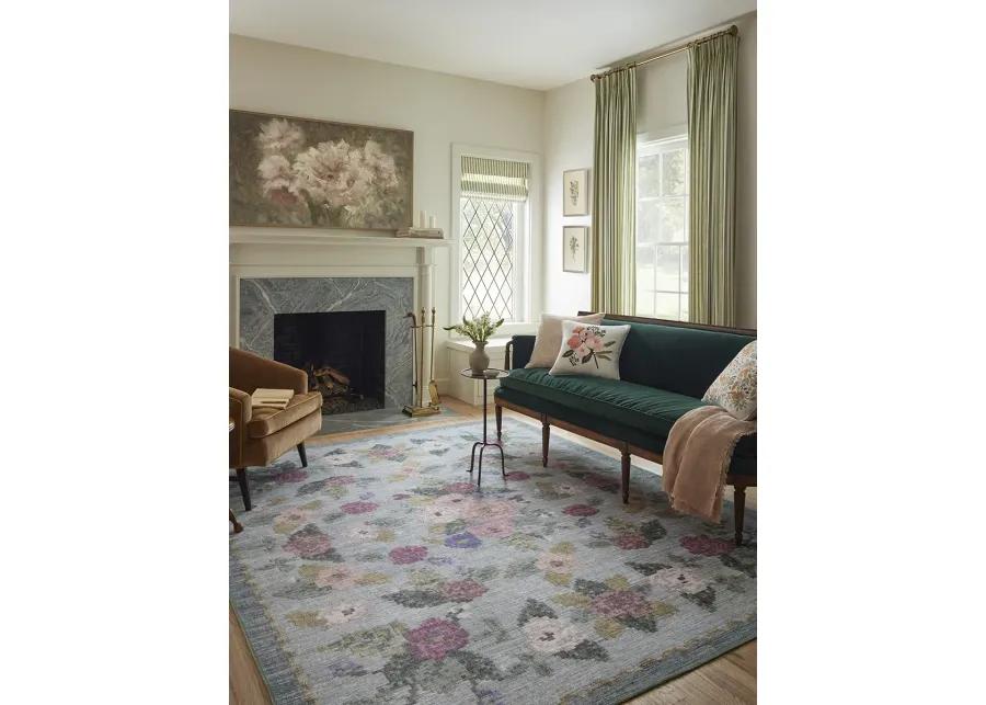 Rosa RSA-02 Sky 3''9" x 5''6" Rug by Rifle Paper Co.