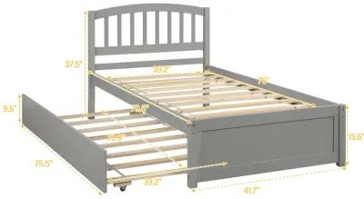 Merax Platform Bed Frame with Trundle