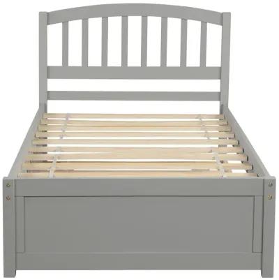 Merax Platform Bed Frame with Trundle