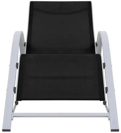 vidaXL Sunlounger Textilene and Aluminum Black