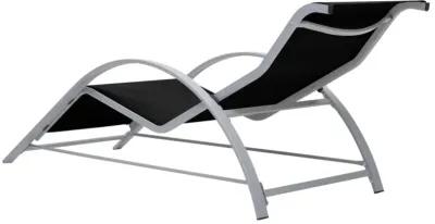 vidaXL Sunlounger Textilene and Aluminum Black