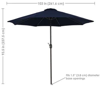 Sunnydaze 9 ft Sunbrella Patio Umbrella with Tilt and Crank