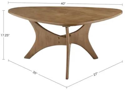 Gracie Mills Ainsley Triangle Wood Coffee Table