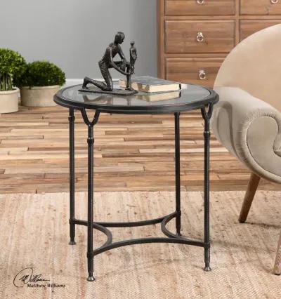 Uttermost Samson Glass Side Table