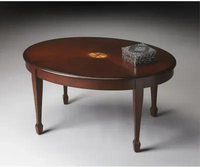 Elegant Oval Cocktail Table in Cherry, Belen Kox