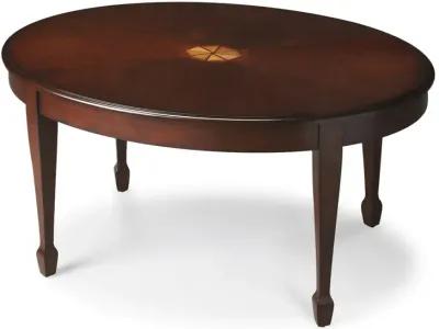 Elegant Oval Cocktail Table in Cherry, Belen Kox