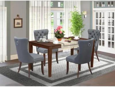 5 Piece Kitchen Table Set Contains a Rectangle Modern Dining Table