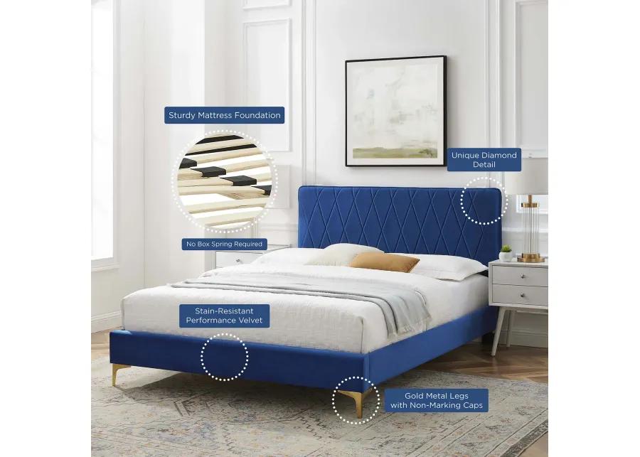 Modway - Phillipa Performance Velvet King Platform Bed